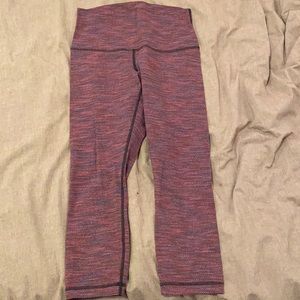 Lululemon high rise wunder under crop size 6